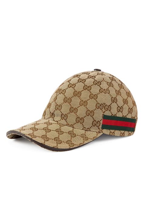 gucci logo print hat